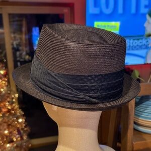 Stylish Brown and Black Fedora Hat
